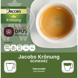 WO Schwarz gefüllt mit Krönung 20x25 Becher