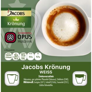 WO Weiss gefüllt mit Krönung 20x25 Becher