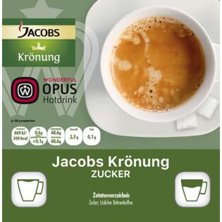 WO Schwarz/Zucker gefüllt mit Krönung 20x25 Becher