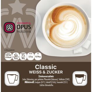 WO Classic Weiss/Zucker 12x25 Becher