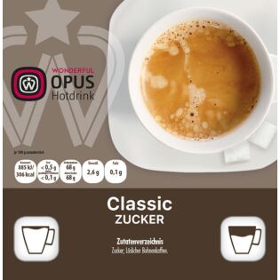 WO Classic Schwarz/Zucker 12x25 Becher