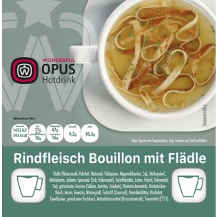WO Rindfleisch Bouillon mit Flädle 12x20 Becher