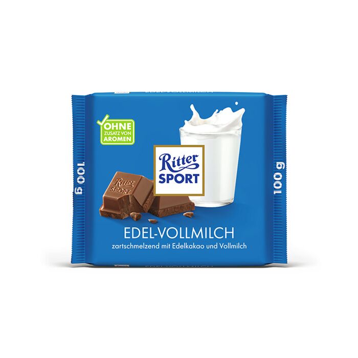 Rittersport Edel-Vollmilch 100g. 12St. main product photo