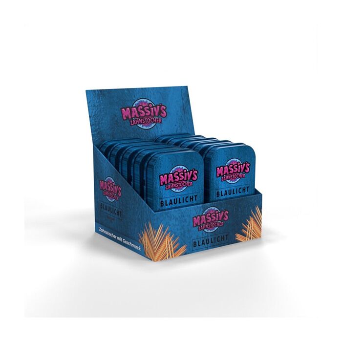 MASSIVs Zahnstocher Blaulicht (Blueberry Ice) 100er 10St. main product photo