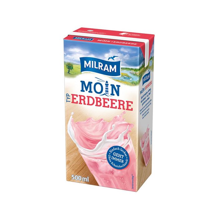 Milram Erdbeer Drink Tetra 0,1% 0,5L. 20St. Webshop-Aktion main product photo