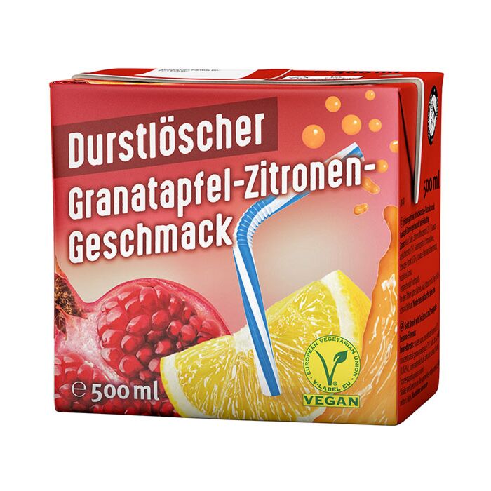 Durstlöscher Granatapfel-Zitr. Tetra 0,5L. 12St. Aktion main product photo