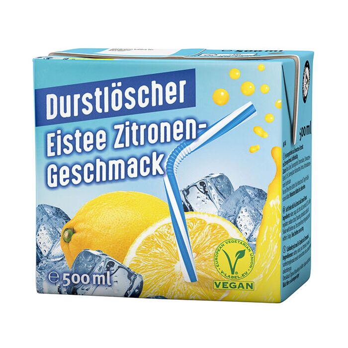 Durstlöscher Eistee-Zitrone Tetra 0,5L. 12St. Aktion main product photo