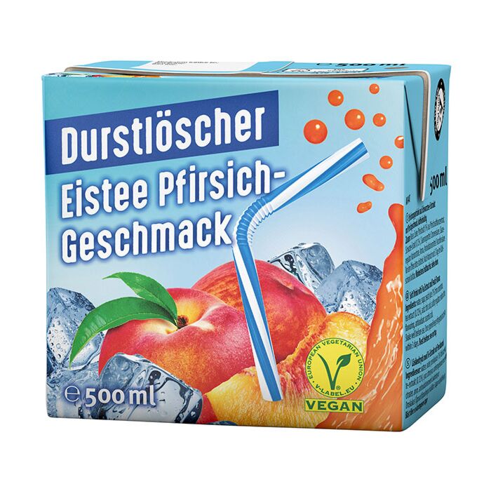 Durstlöscher Eistee-Pfirsich Tetra 0,5L. 12St. Aktion main product photo