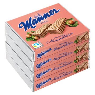 Manner Neapolitaner-Schnitten 4er 75g. 16St.