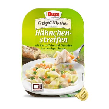Buss Hähnchenstreifen in Sauce 300g. 12St.