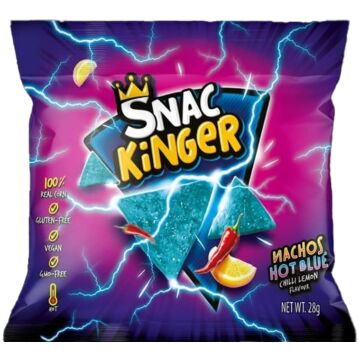 SnacKinger Nacho-Chips Hot Blue 28g. 26St. SnacKinger Nacho-Chips Hot Blue 28g. 26St.