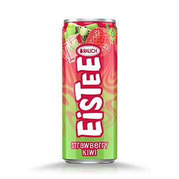 Rauch Eistee Erdbeer-Kiwi (DPG) Dose 0,33L. 12St.