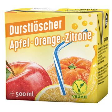 Durstlöscher Apfel-Zitr-Orange Tetra 0,5L.12St. Aktion