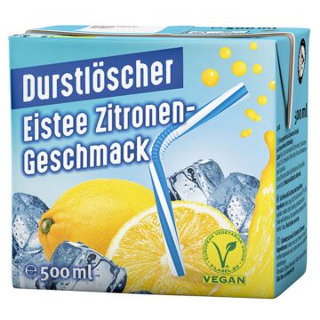 Durstlöscher Eistee-Zitrone Tetra 0,5L. 12St. Aktion