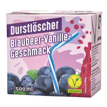 Durstlöscher Blaubeer-Vanille Tetra 0,5L. 12St. Aktion