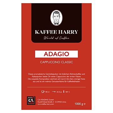 Kaffee Harry Adagio Cappuccino 10x1kg.