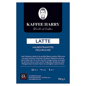 Kaffee Harry Latte Halbentr. Milchpulver 10x750g.