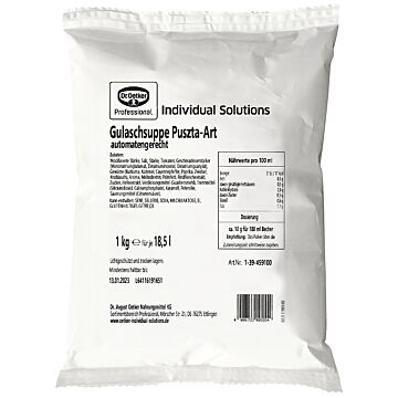 Dr.Oetker Gulaschsuppe Puszta-Art 6x1Kg. Webshop-Aktion Dr.Oetker Gulaschsuppe Puszta-Art 6x1Kg. Webshop-Aktion