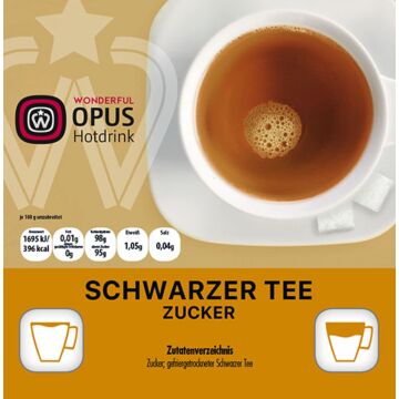 WO Schwarzer Tee mit Zucker 12x25 Becher