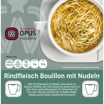 WO Rindfleisch Bouillon mit Nudeln 12x20 Becher