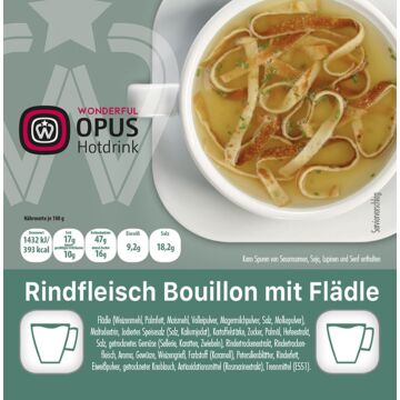 WO Rindfleisch Bouillon mit Flädle 12x20 Becher